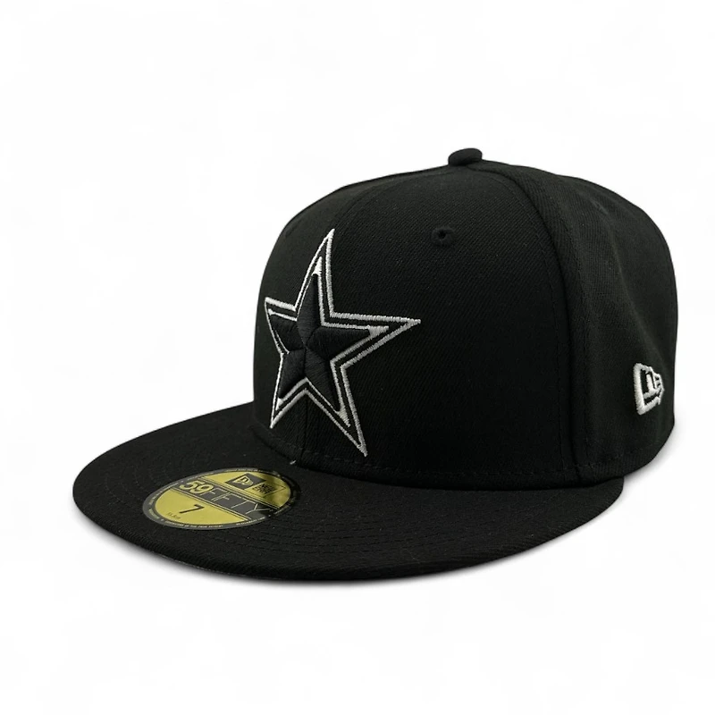 Dallas Cowboys Black and White Super Bowl XXVII Patch Grey UV New Era 59FIFTY Fitted Hat