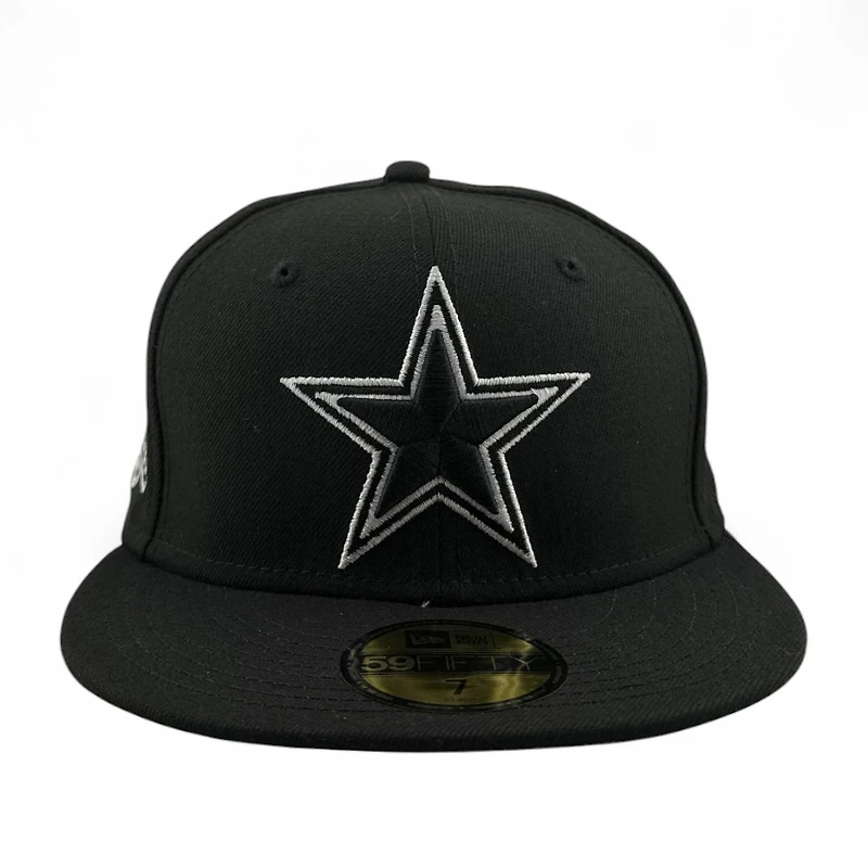 Dallas Cowboys Black and White Super Bowl XXVII Patch Grey UV New Era 59FIFTY Fitted Hat