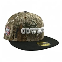 Dallas Cowboys Realtree and Black Super Bowl XXVII Patch Grey UV New Era 59FIFTY Fitted Hat