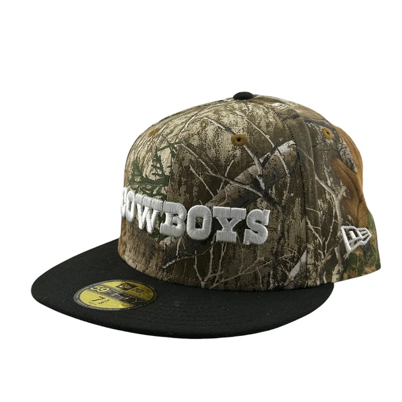 Dallas Cowboys Realtree and Black Super Bowl XXVII Patch Grey UV New Era 59FIFTY Fitted Hat