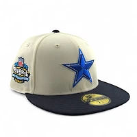 Dallas Cowboys Chrome and Navy 2003 Hawaii Pro Bowl Patch Grey UV New Era 59FIFTY Fitted Hat