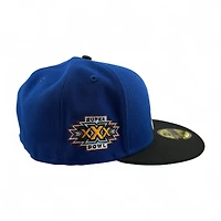Dallas Cowboys Royal Blue and Black Retro Logo Super Bowl XXX Patch Grey UV New Era 59FIFTY Fitted Hat