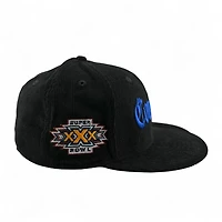 Dallas Cowboys Black Corduroy Old English Font Super Bowl XXX Patch Royal Blue UV New Era 59FIFTY Fitted Hat
