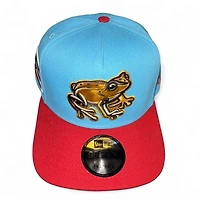 Lehigh Valley Coquis Vice Blue and Scarlet Puerto Rico Flag Patch Gray UV New Era A-Frame Snapback Hat