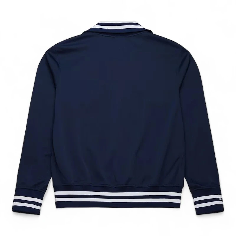 Los Angeles Dodgers Navy and White Script Batting Practice Mitchell & Ness Jacket