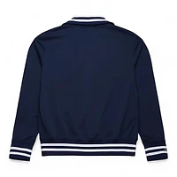 Los Angeles Dodgers Navy and White Script Batting Practice Mitchell & Ness Jacket