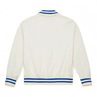Los Angeles Dodgers Cream and Royal Blue Script Batting Practice Mitchell & Ness Jacket