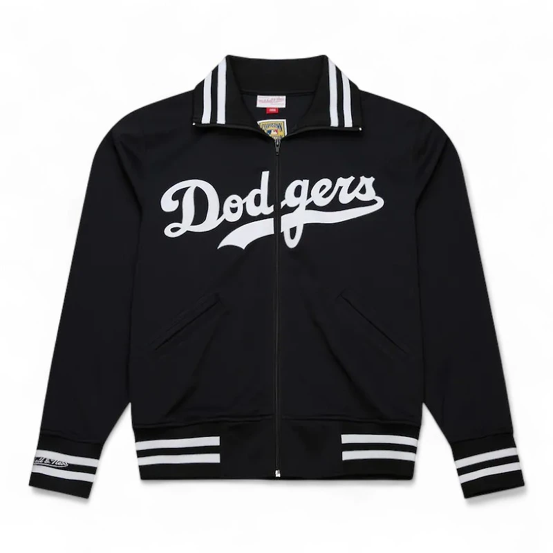 Los Angeles Dodgers and White Script Batting Practice Mitchell & Ness Jacket