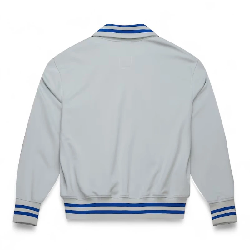 Los Angeles Dodgers Gray and White Script Batting Practice Mitchell & Ness Jacket