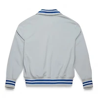 Los Angeles Dodgers Gray and White Script Batting Practice Mitchell & Ness Jacket