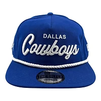 Dallas Cowboys Royal Blue "The Golfer" New Era Rope Snapback Hat