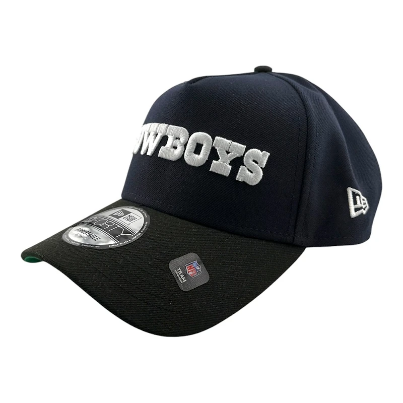 Dallas Cowboys Navy and Black Wordmark Logo Super Bowl XXVII Patch New Era 9FORTY A-Frame Hat