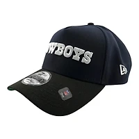 Dallas Cowboys Navy and Black Wordmark Logo Super Bowl XXVII Patch New Era 9FORTY A-Frame Hat