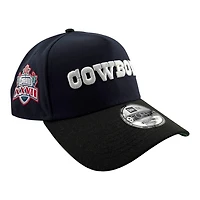 Dallas Cowboys Navy and Black Wordmark Logo Super Bowl XXVII Patch New Era 9FORTY A-Frame Hat