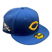 Cincinnati Reds Royal Blue Running Man Patch Grey UV New Era 59FIFTY Fitted Hat