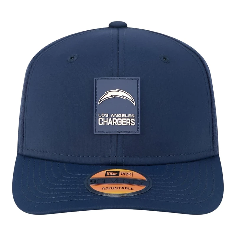 Los Angeles Chargers Navy 2025 NFL Sideline New Era 9SEVENTY Trucker Adjustable Snapback Hat