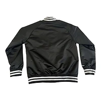 Los Angeles Dodgers Black and White Script with LA Logo Double Clutch Button Up Mitchell & Ness Jacket