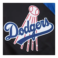 Los Angeles Dodgers Royal and Black Script Double Clutch Button Up Mitchell & Ness Jacket