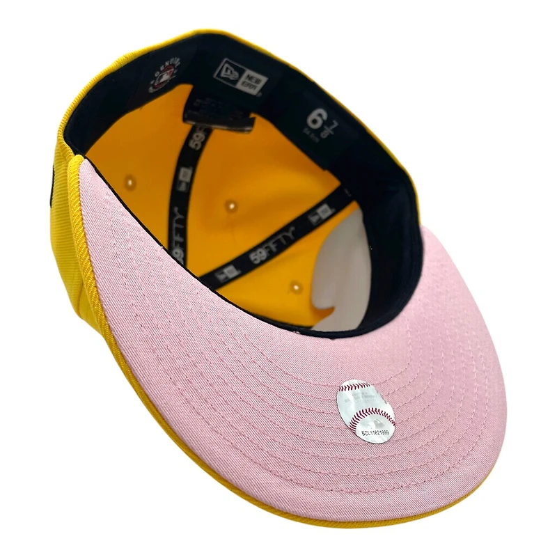 Texas Rangers Yellow 2024 All Star Game Patch Pink UV New Era 59FIFTY Fitted Hat