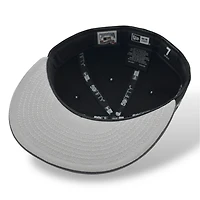 Chicago Cubs Black and Graphite Be Alert Patch Grey UV New Era 59FIFTY Fitted Hat