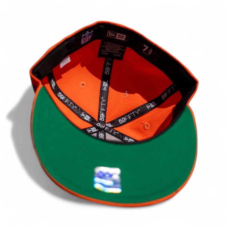Denver Broncos Rush Orange Leon the Lab Green UV New Era 59FIFTY Fitted Hat