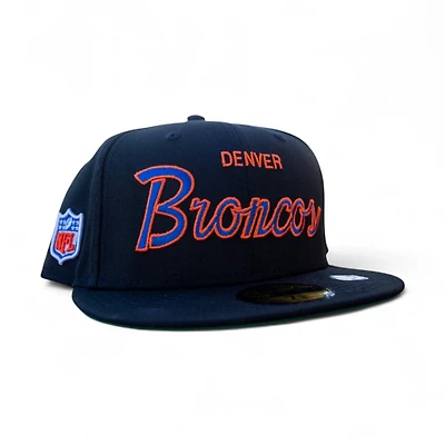 Denver Broncos Black Leon the Lab Patch Green UV New Era 59FIFTY Fitted Hat
