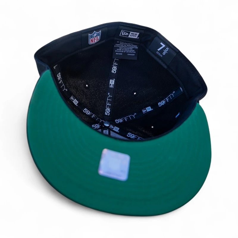 Philadelphia Eagles Black Leon the Lab Patch Green UV New Era 59FIFTY Fitted Hat