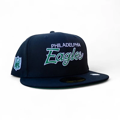 Philadelphia Eagles Black Leon the Lab Patch Green UV New Era 59FIFTY Fitted Hat