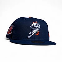 Denver Broncos Oceanside Blue Leon the Lab 1997 Pro Bowl Patch Green UV New Era 59FIFTY Fitted Hat