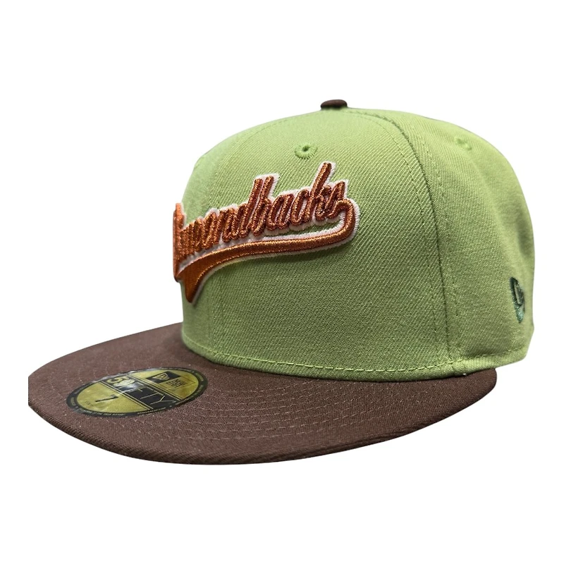 Arizona Diamondbacks Green and Brown Script 1998 Inaugural Patch Grey UV New Era 59FIFTY Fitted Hat