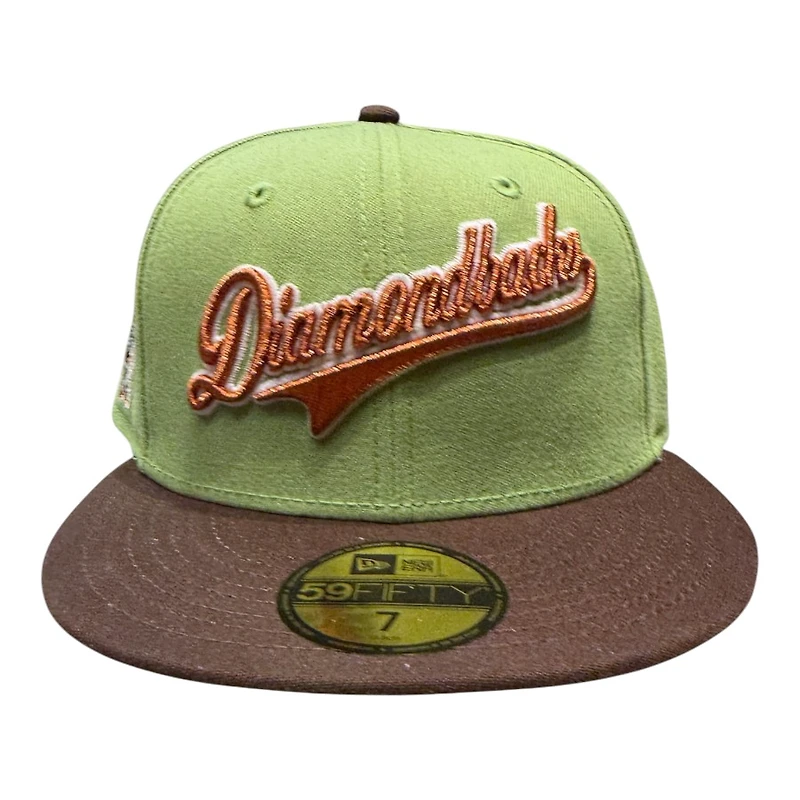 Arizona Diamondbacks Green and Brown Script 1998 Inaugural Patch Grey UV New Era 59FIFTY Fitted Hat