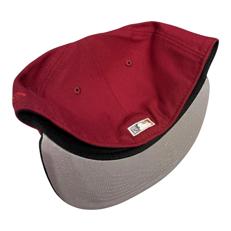 Arizona Diamondbacks Dark Red and Black 1998 Inaugural Patch Grey UV New Era 59FIFTY Fitted Hat