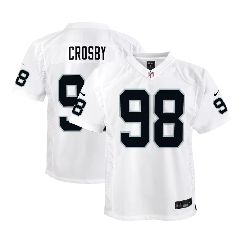 Youth Las Vegas Raiders Maxx Crosby Nike White Game Jersey