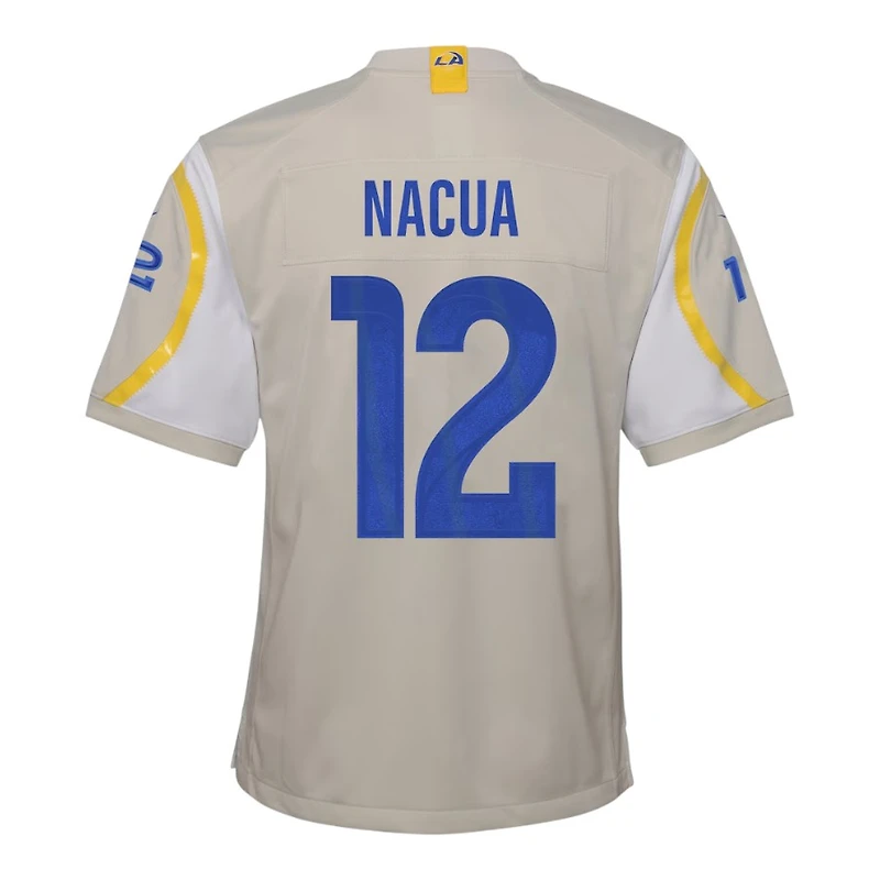 Youth Los Angeles Rams Puka Nacua Nike Cream Game Jersey