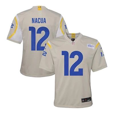 Youth Los Angeles Rams Puka Nacua Nike Cream Game Jersey