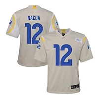Youth Los Angeles Rams Puka Nacua Nike Cream Game Jersey