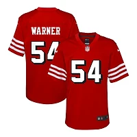 Youth San Francisco 49ers Fred Warner Alternate Block Numbers Nike Scarlet Red Game Jersey