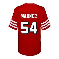 Youth San Francisco 49ers Fred Warner Alternate Block Numbers Nike Scarlet Red Game Jersey