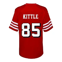 Youth San Francisco 49ers George Kittle Alternate Block Numbers Nike Scarlet Red Game Jersey