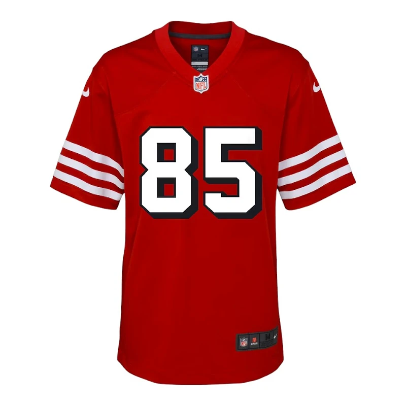 Youth San Francisco 49ers George Kittle Alternate Block Numbers Nike Scarlet Red Game Jersey