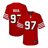 Youth San Francisco 49ers Nick Bosa Alternate Block Numbers Nike Scarlet Red Game Jersey