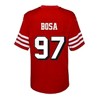 Youth San Francisco 49ers Nick Bosa Alternate Block Numbers Nike Scarlet Red Game Jersey