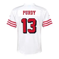 Youth San Francisco 49ers Brock Purdy Alternate Block Numbers Nike White Game Jersey