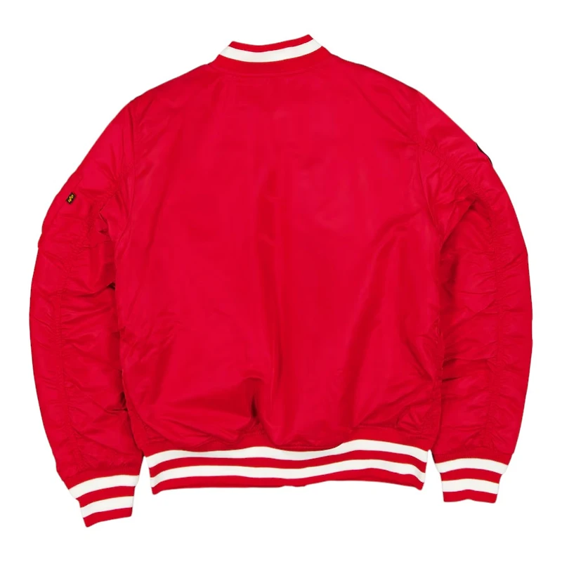 San Francisco 49ers Scarlet Red New Era x Alpha Industries MA-1 Full Zip Bomber Jacket