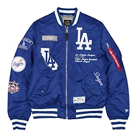 Los Angeles Dodgers Royal Blue New Era x Alpha Industries MA-1 Full Zip Bomber Jacket