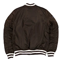 Los Angeles Dodgers Dark Brown New Era x Alpha Industries MA-1 Full Zip Bomber Jacket