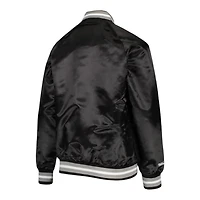 Youth Las Vegas Raiders Black Mitchell & Ness Raglan Full-Snap Jacket