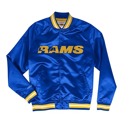 Youth Los Angeles Rams Royal Blue Mitchell & Ness Raglan Full-Snap Jacket