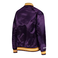 Youth Los Angeles Lakers Purple Mitchell & Ness Raglan Full-Snap Jacket