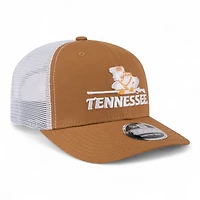 Tennessee Volunteers Bronze and White Trucker Mesh NCAA New Era 9SEVENTY Stretch Snapback Hat